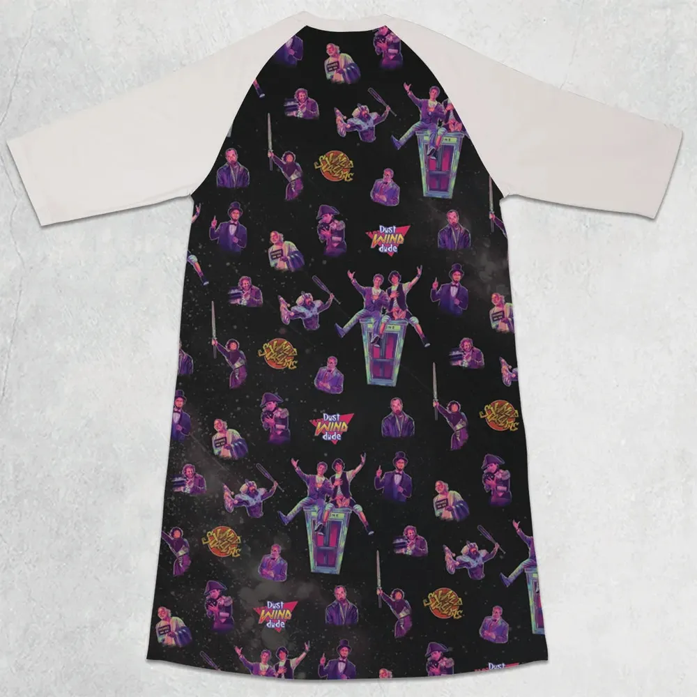 Wyld Stallyns Bill and Ted's Excellent Adventure Character 3/4 Sleeve Raglan Dress - 2