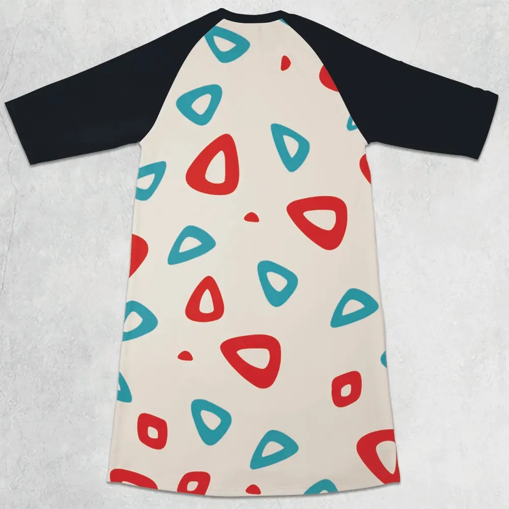 Togepi Pattern Pokemon 3/4 Sleeve Raglan Dress - 2