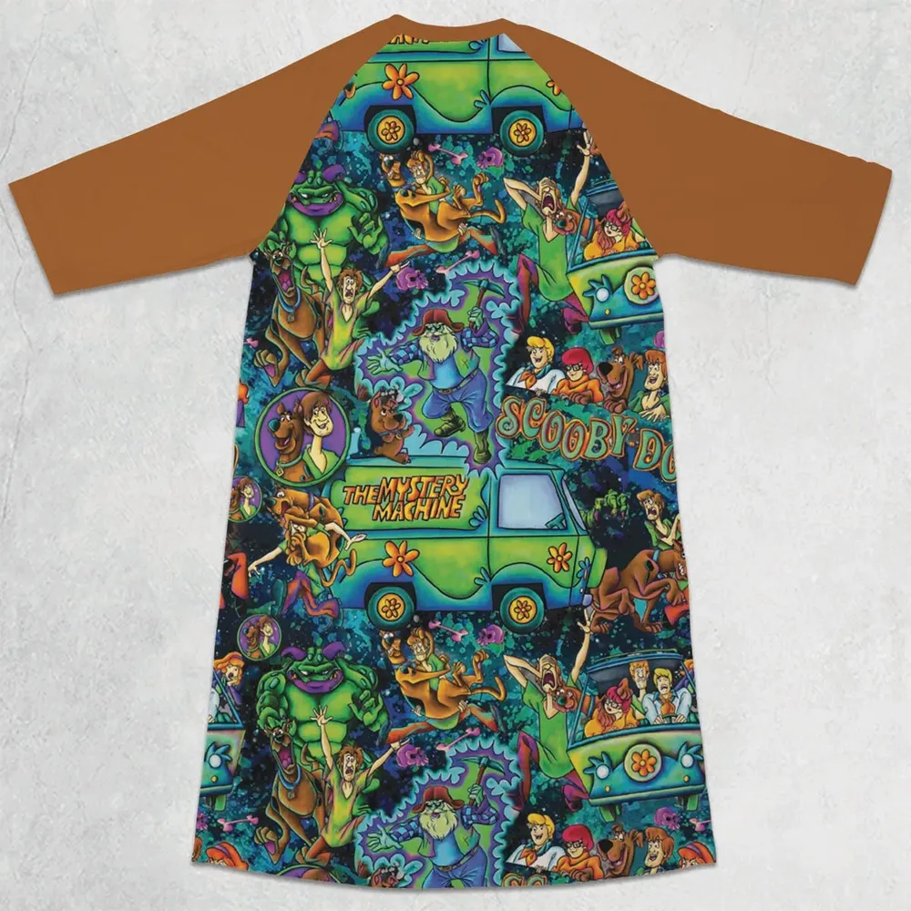 Monsters Mayhem and The Mystery Machine Scooby Doo 3/4 Sleeve Raglan Dress - 2