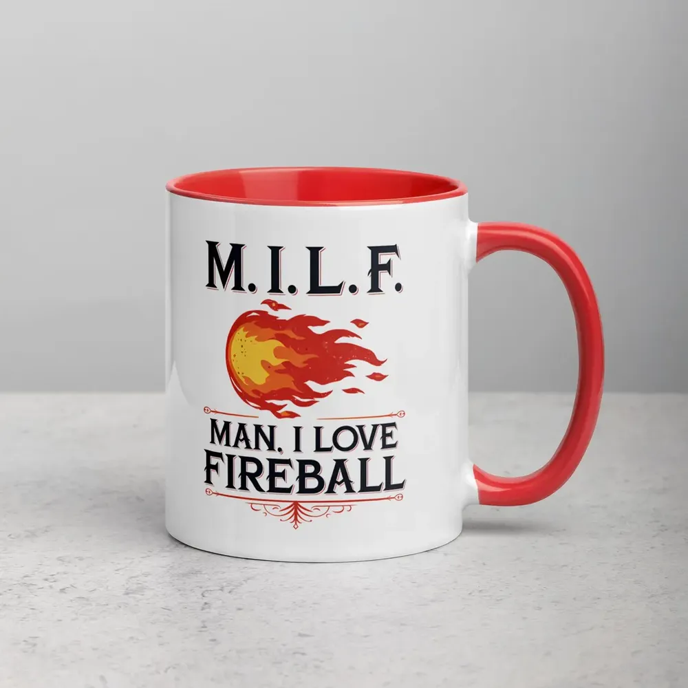 Man I Love Fireball Accent Mug - 4