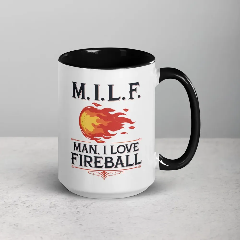 Man I Love Fireball Accent Mug - 5