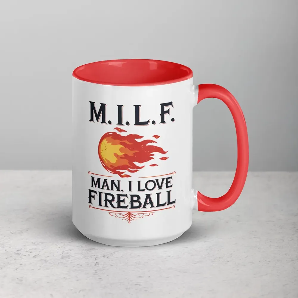 Man I Love Fireball Accent Mug - 6
