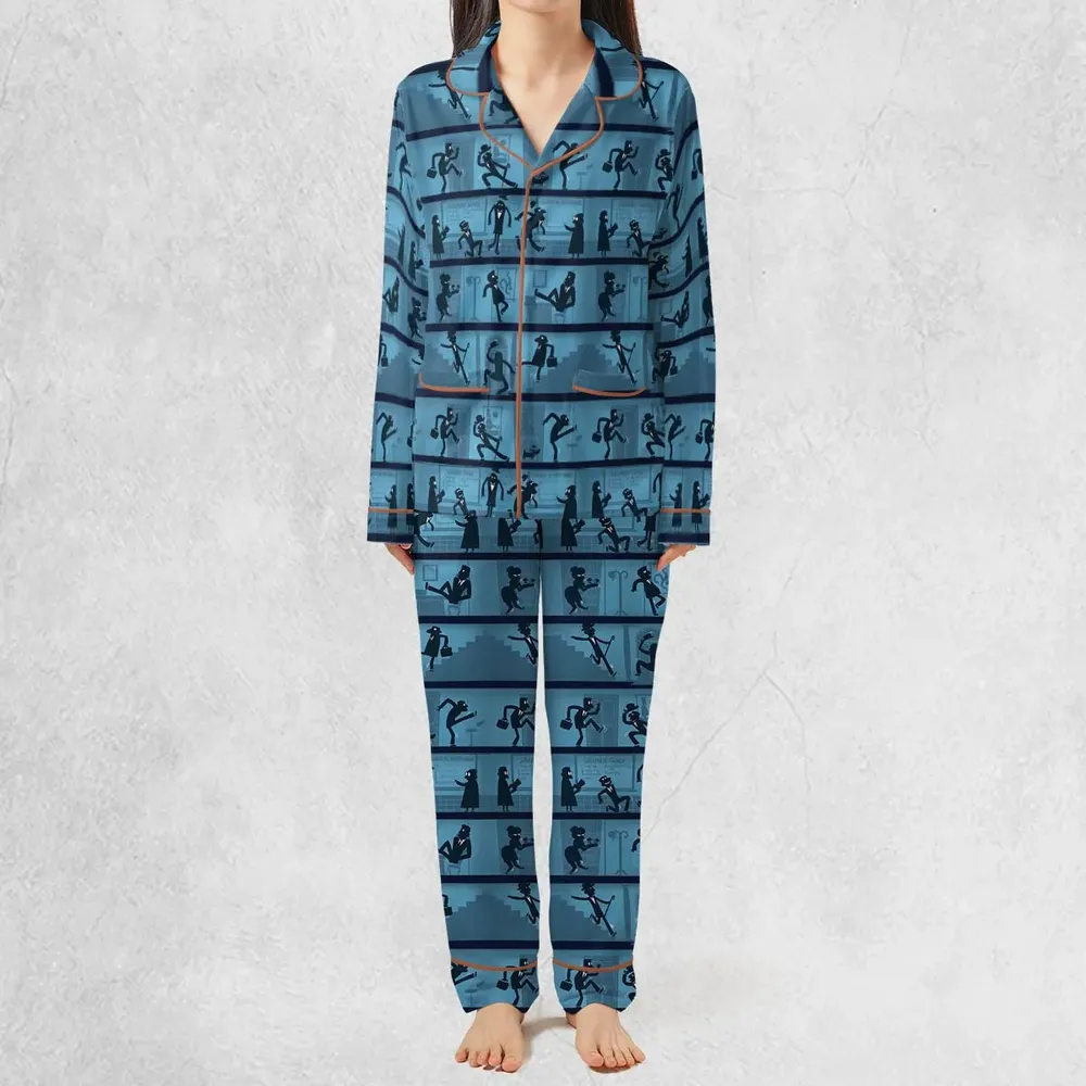 Walking In The Darkness Silly Walks Pajamas Set - 3