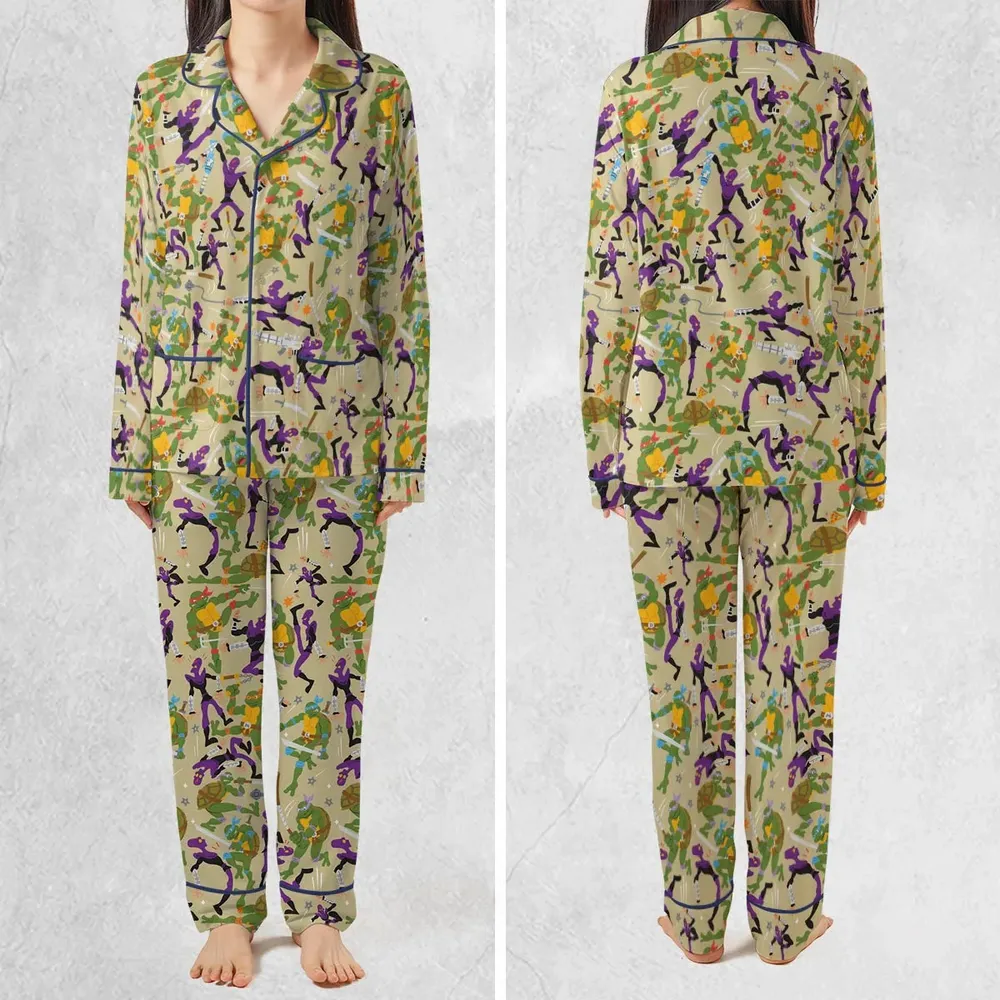Green and Purple Battle TMNT Pajamas Set - 2
