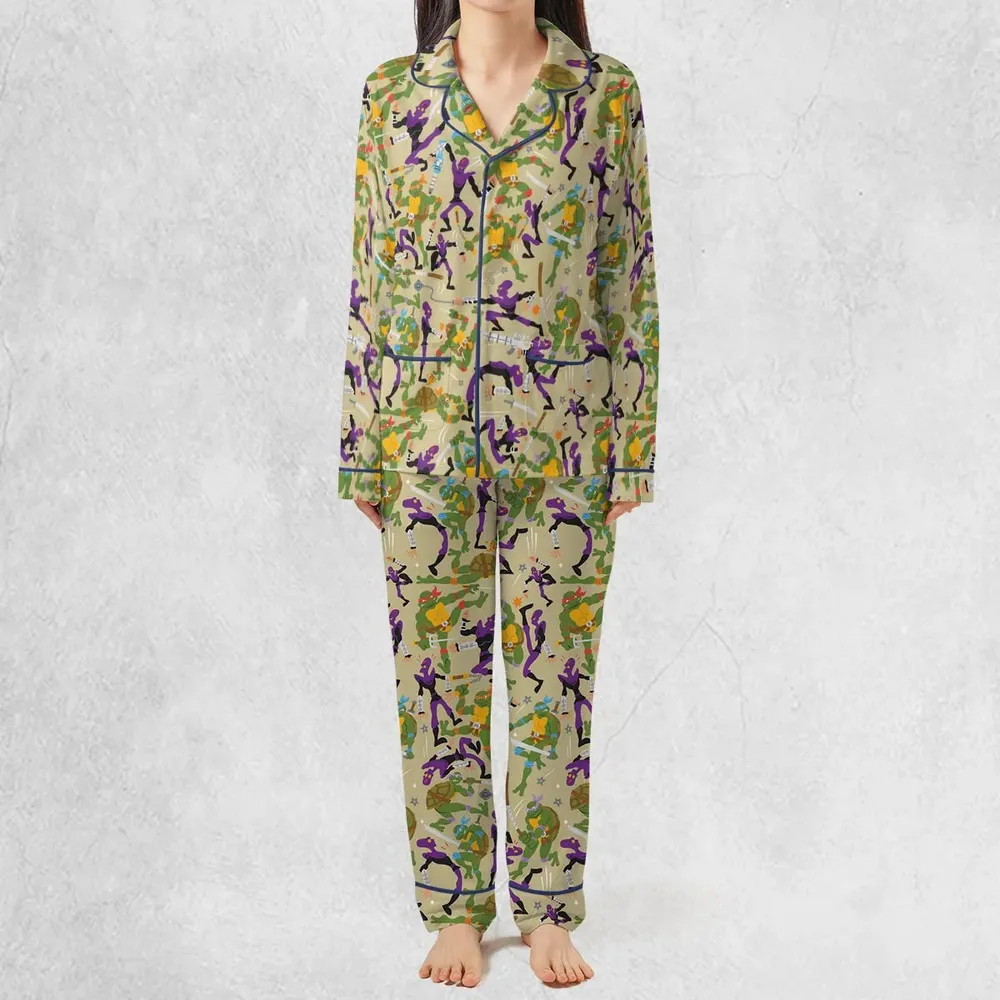 Green and Purple Battle TMNT Pajamas Set - 3