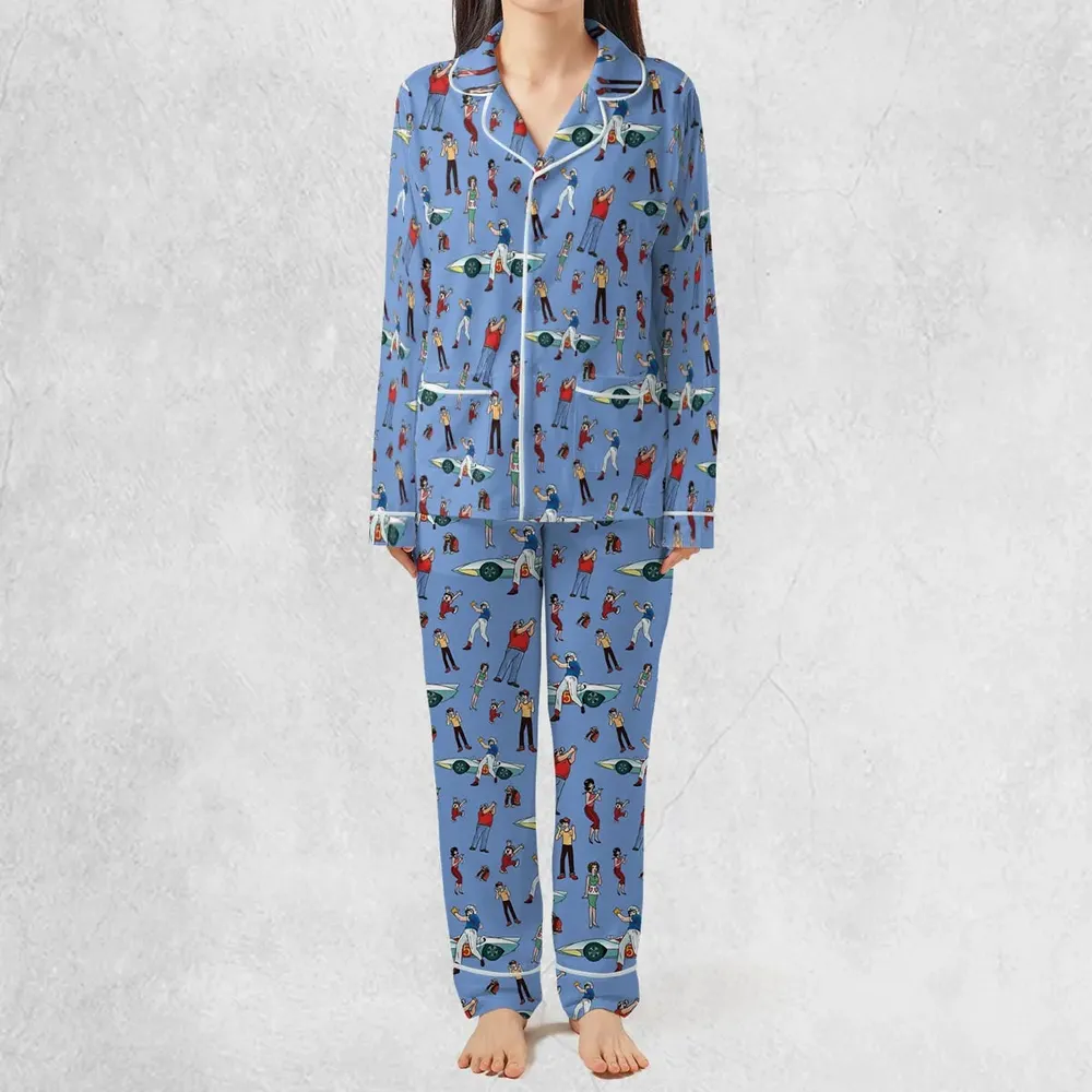 Speed Racer Characters Pattern Pajamas Set - 3