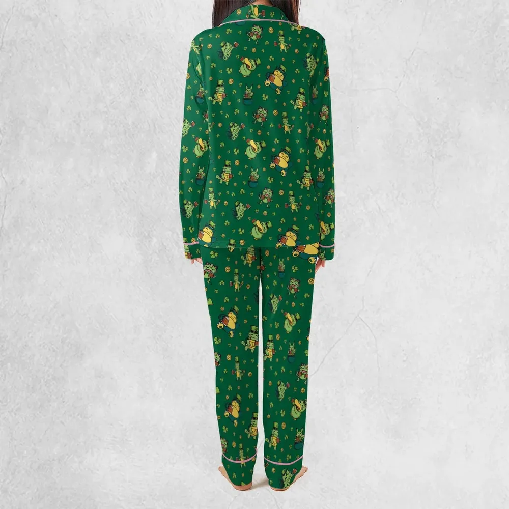 Happy St. Patrick day Pokemon Green Pajamas Set - 4