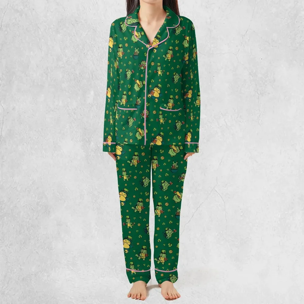 Happy St. Patrick day Pokemon Green Pajamas Set - 3