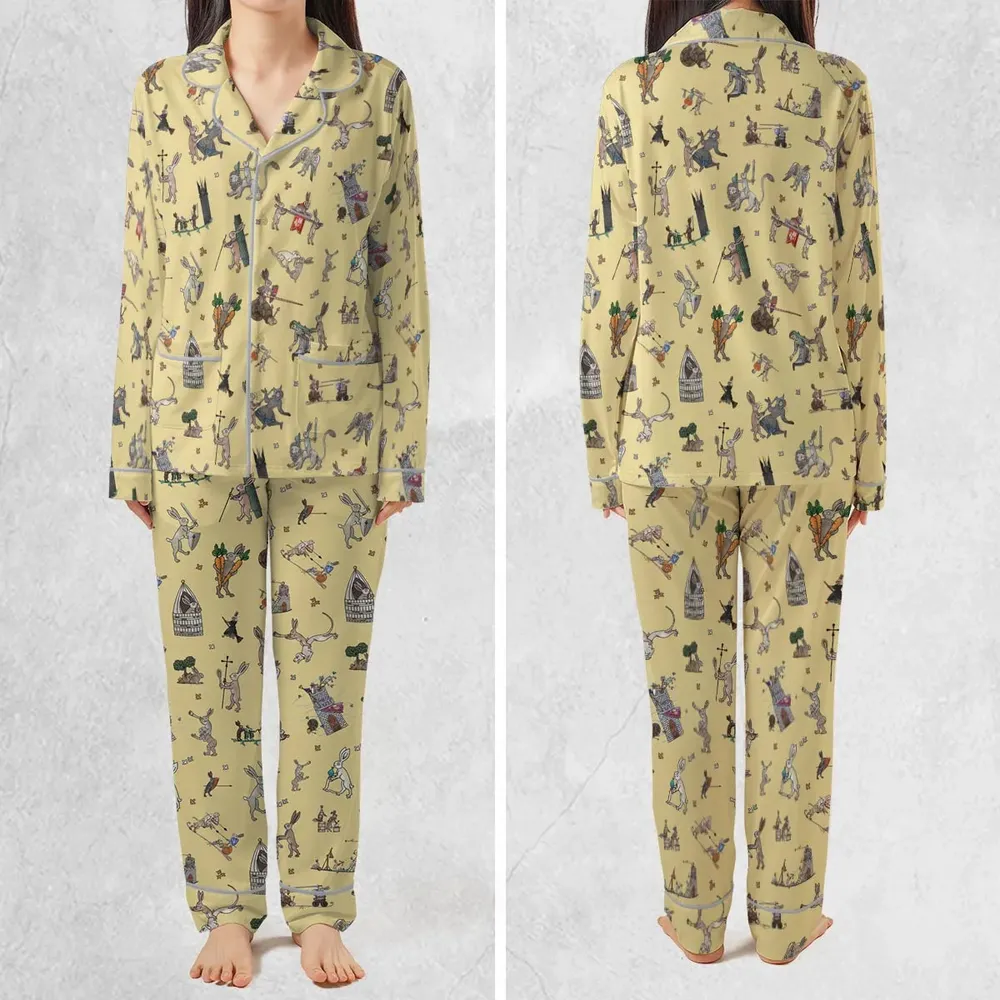 Killer Rabbit The Medieval Marginalia Pajamas Set - 2