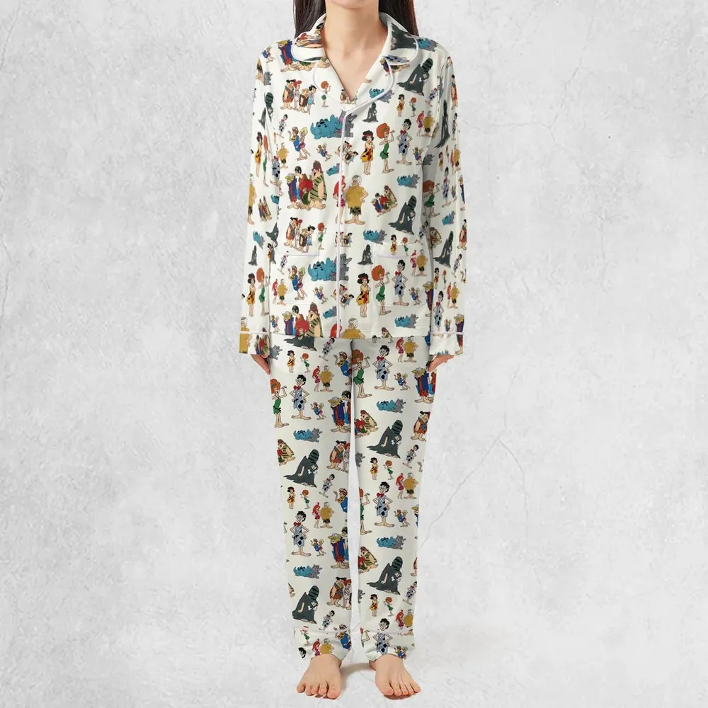 The Pebbles and Bamm Bamm Show Characters Pajamas Set - 3