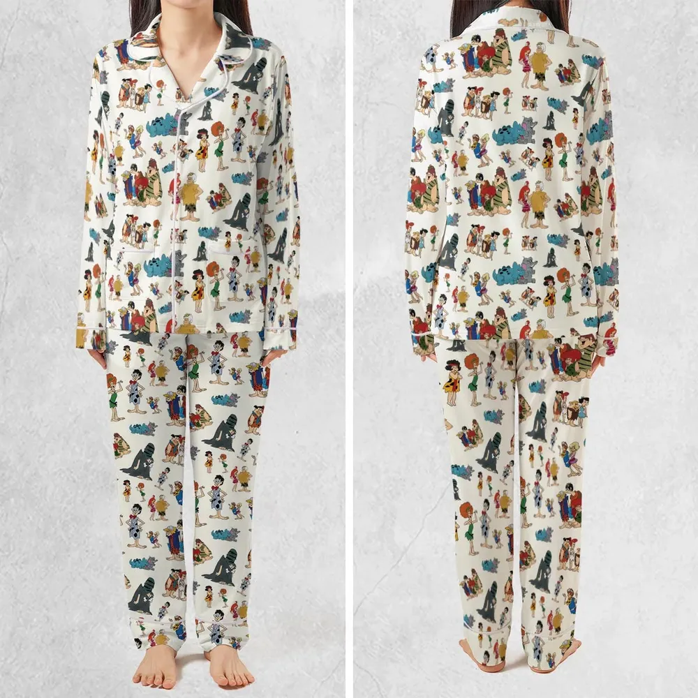 The Pebbles and Bamm Bamm Show Characters Pajamas Set - 2
