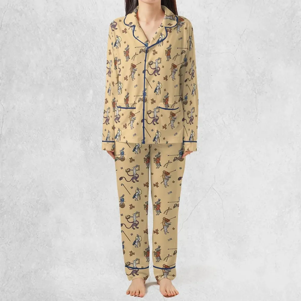 The Medieval Marginalia Killer Rabbit Monty Python Pajamas Set - 3