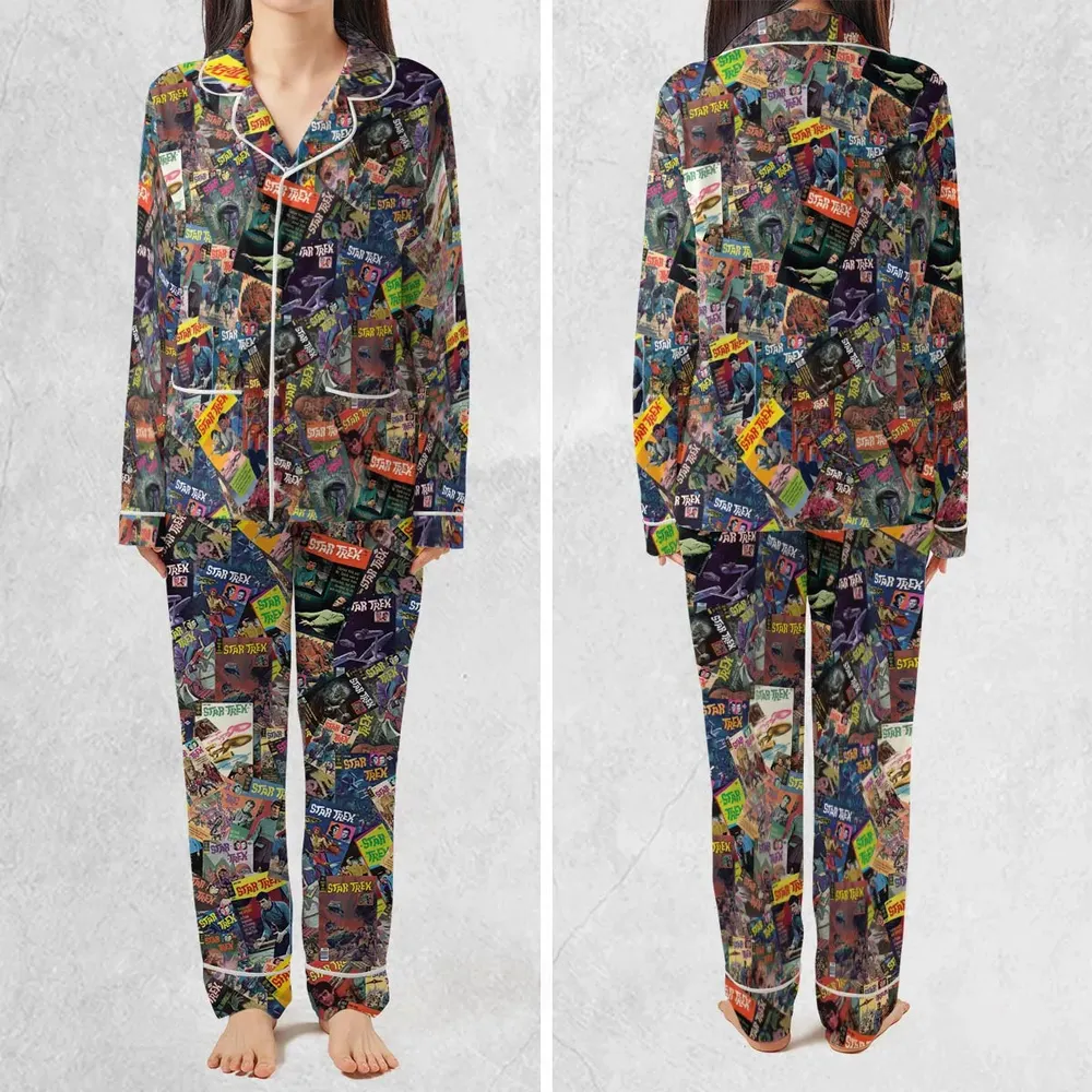 Vintage 1970s Star Trek Comic Books Collage Pajamas Set - 2