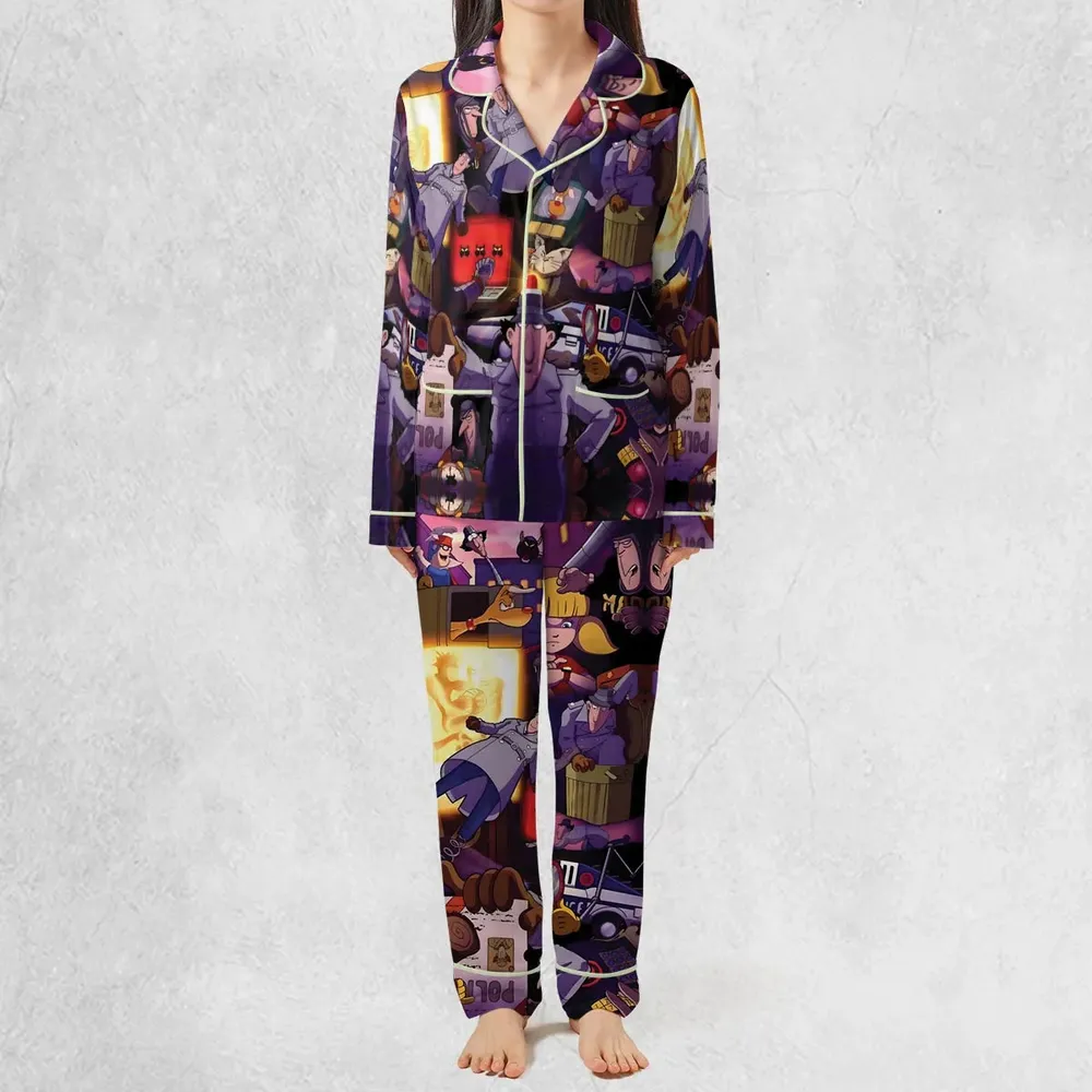 80s Cartoon Inspector Gadget Collage Pajamas Set - 3