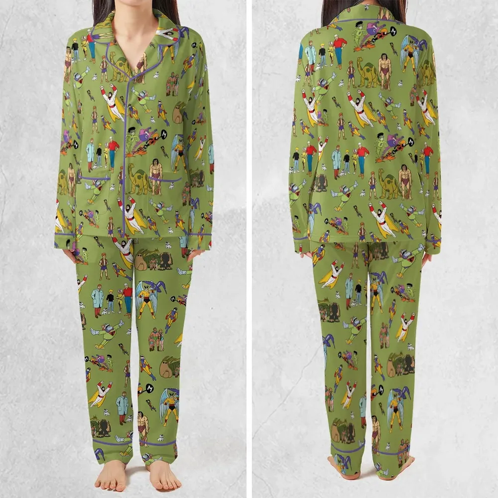 60s Vintage Characters Pajamas Set - 2