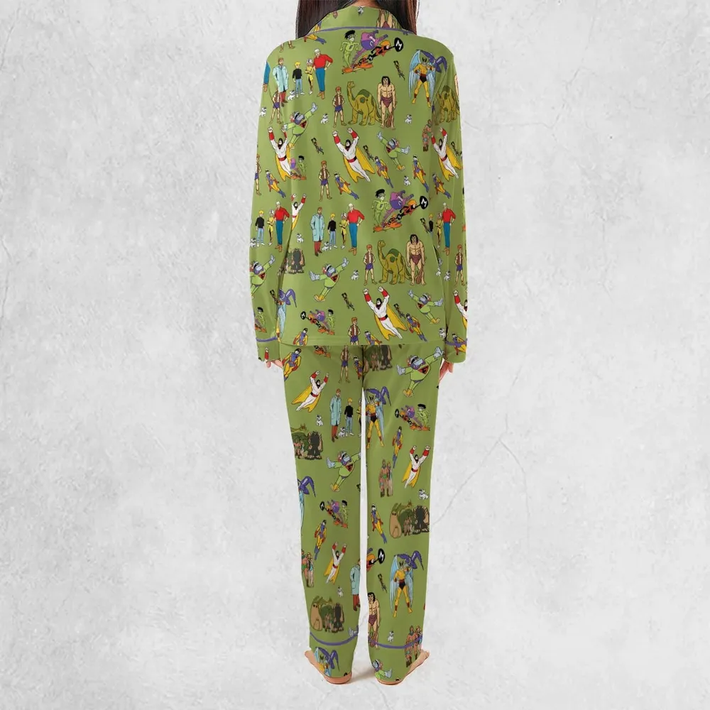 60s Vintage Characters Pajamas Set - 4
