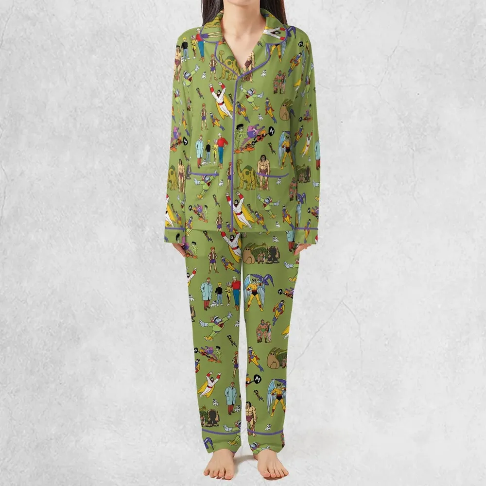 60s Vintage Characters Pajamas Set - 3