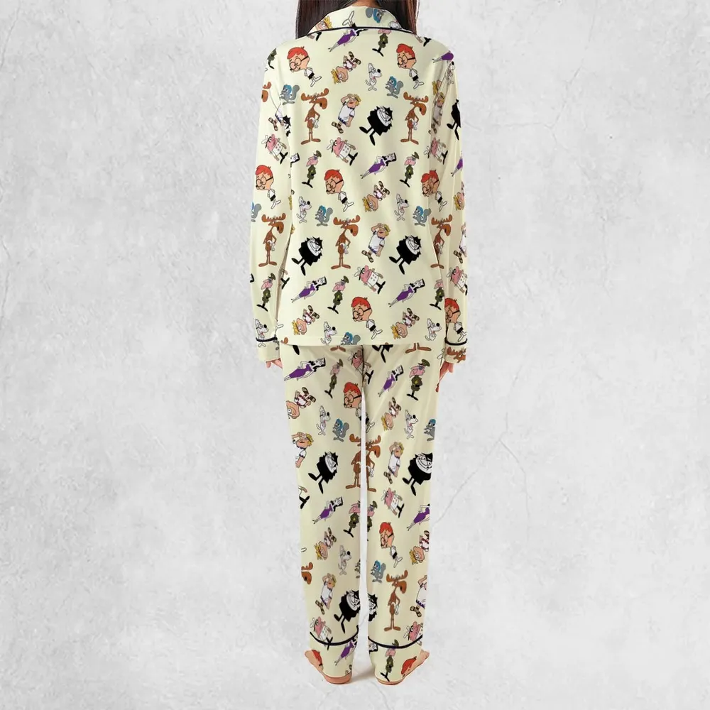 60s The Adventures Of Rocky And Bullwinkle and Friends Pajamas Set - 4