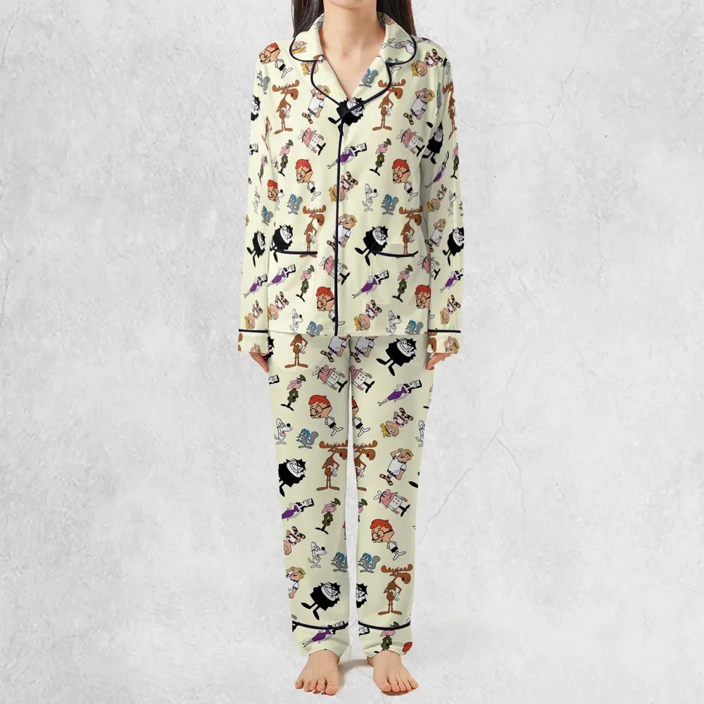 60s The Adventures Of Rocky And Bullwinkle and Friends Pajamas Set - 3