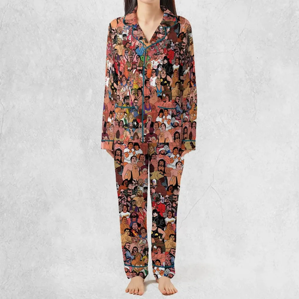 90s Professional Wrestlers Pajamas Set - 3