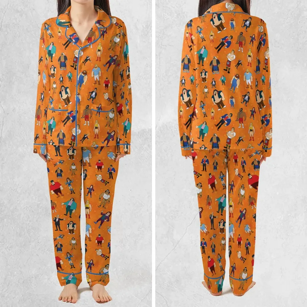 80s Hulk Rock 'n' Wrestling Characters Pajamas Set - 2