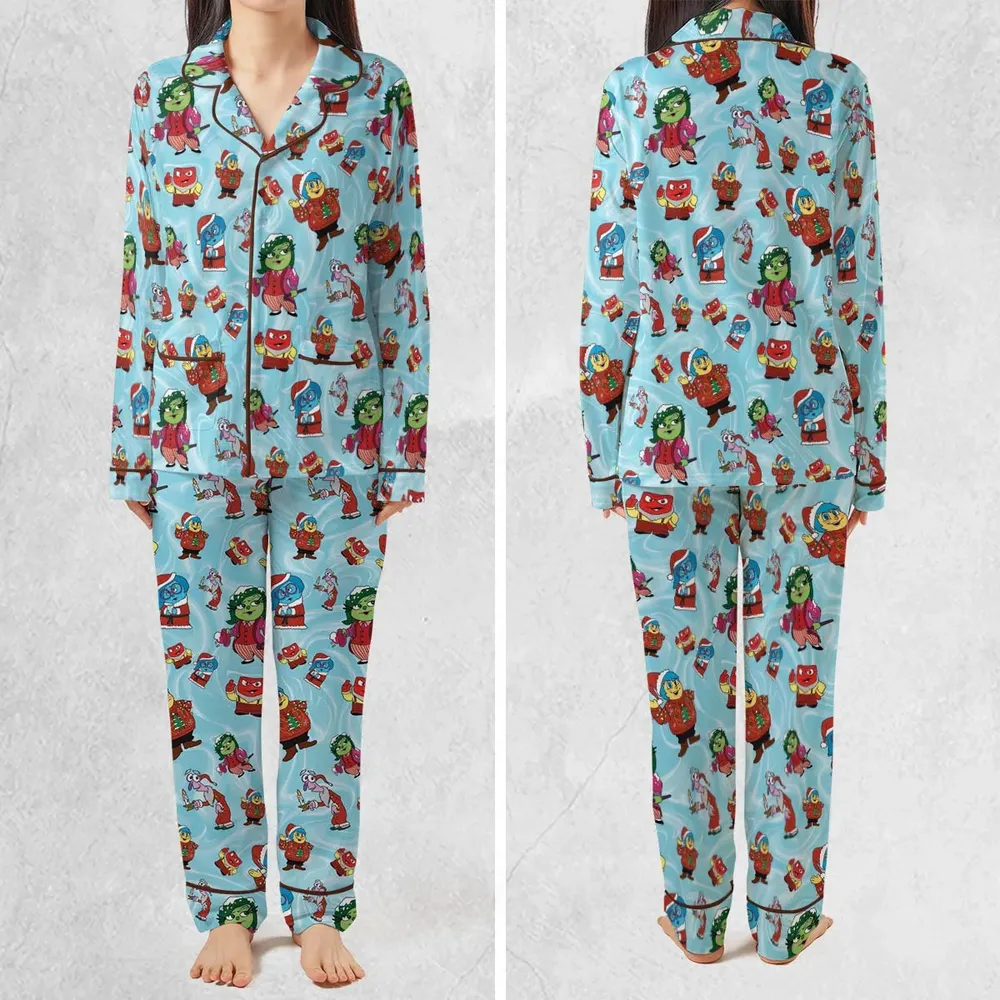 Santa's Emotion Inside Out Pajamas Set - 2
