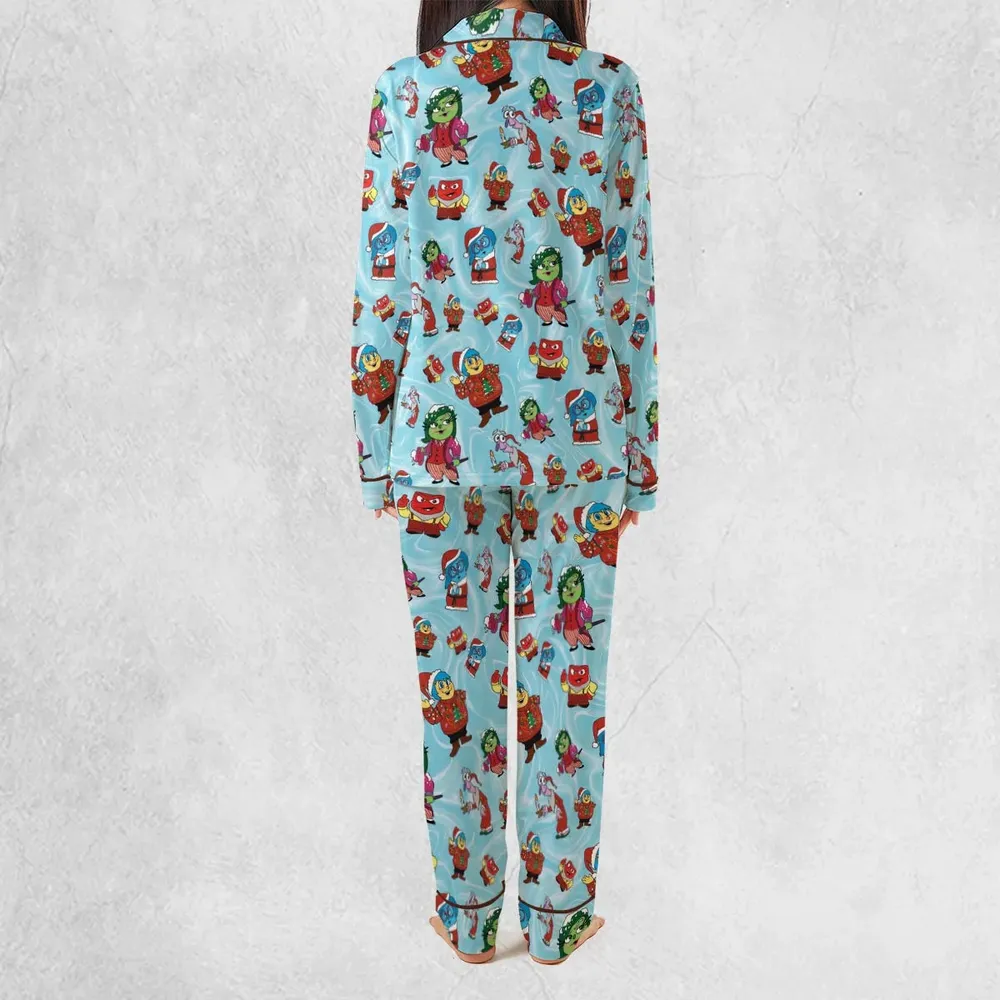 Santa's Emotion Inside Out Pajamas Set - 4
