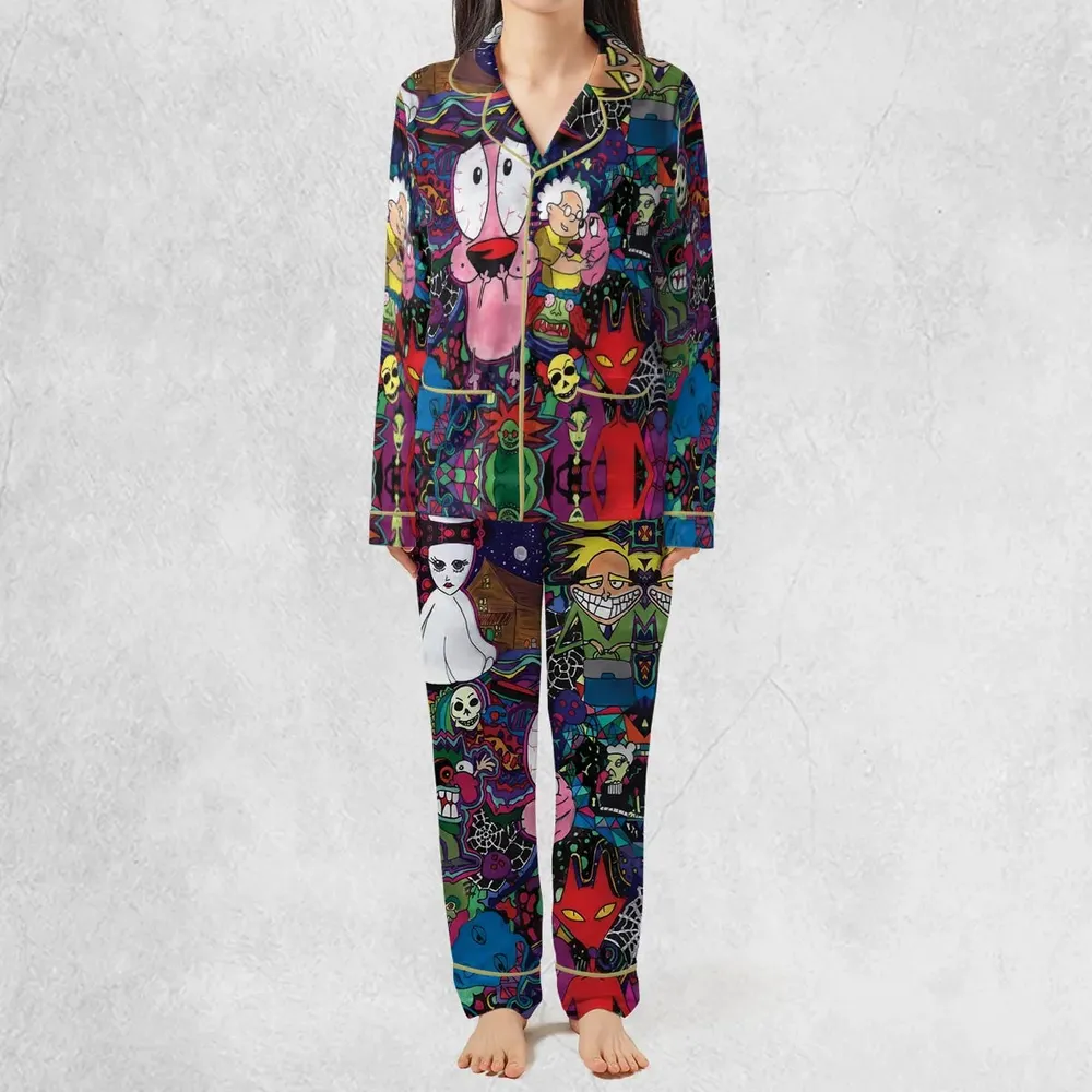 Horror Characters Cowardly Dog Pajamas Set - 3