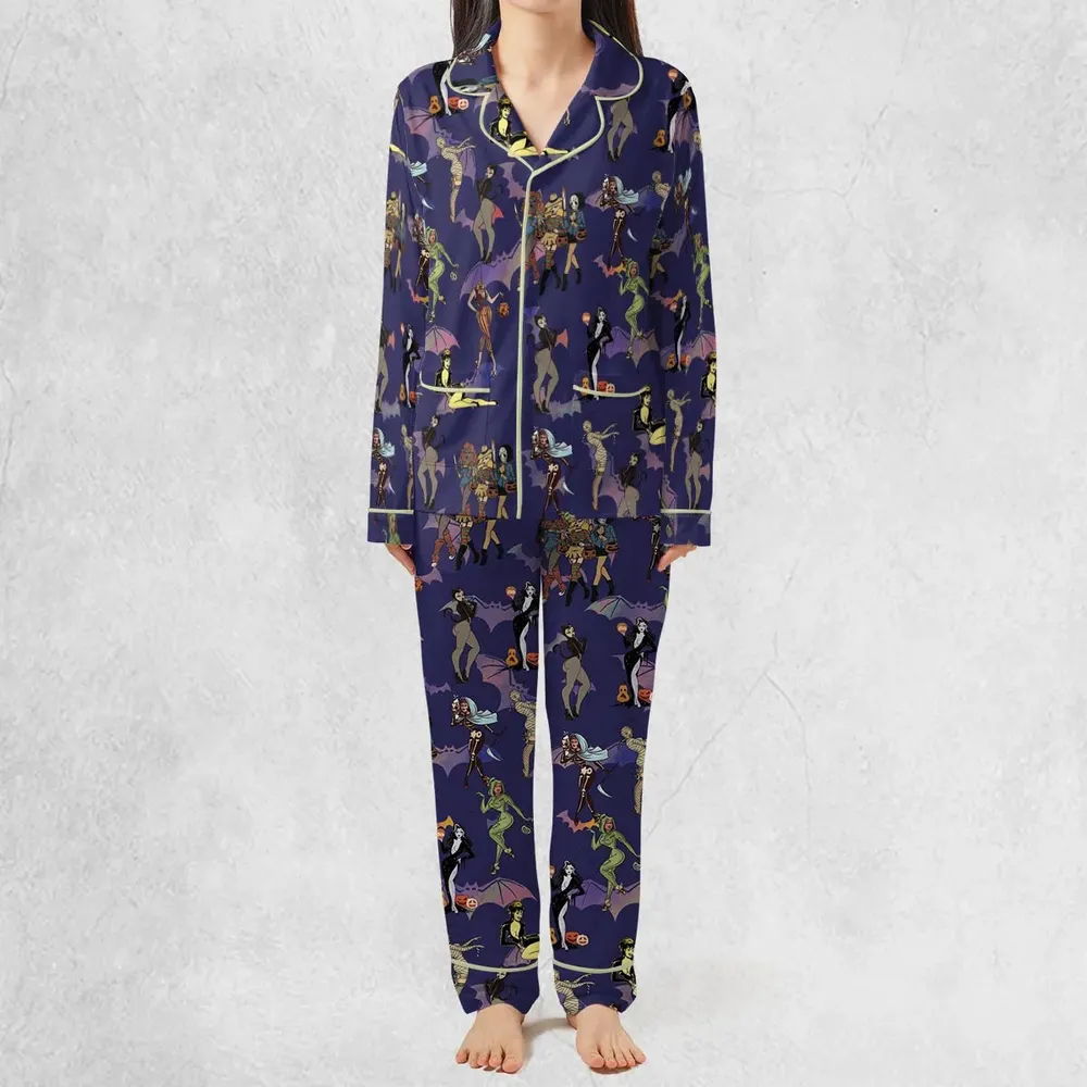 Horror Pin Up Girls Pajamas Set - 3