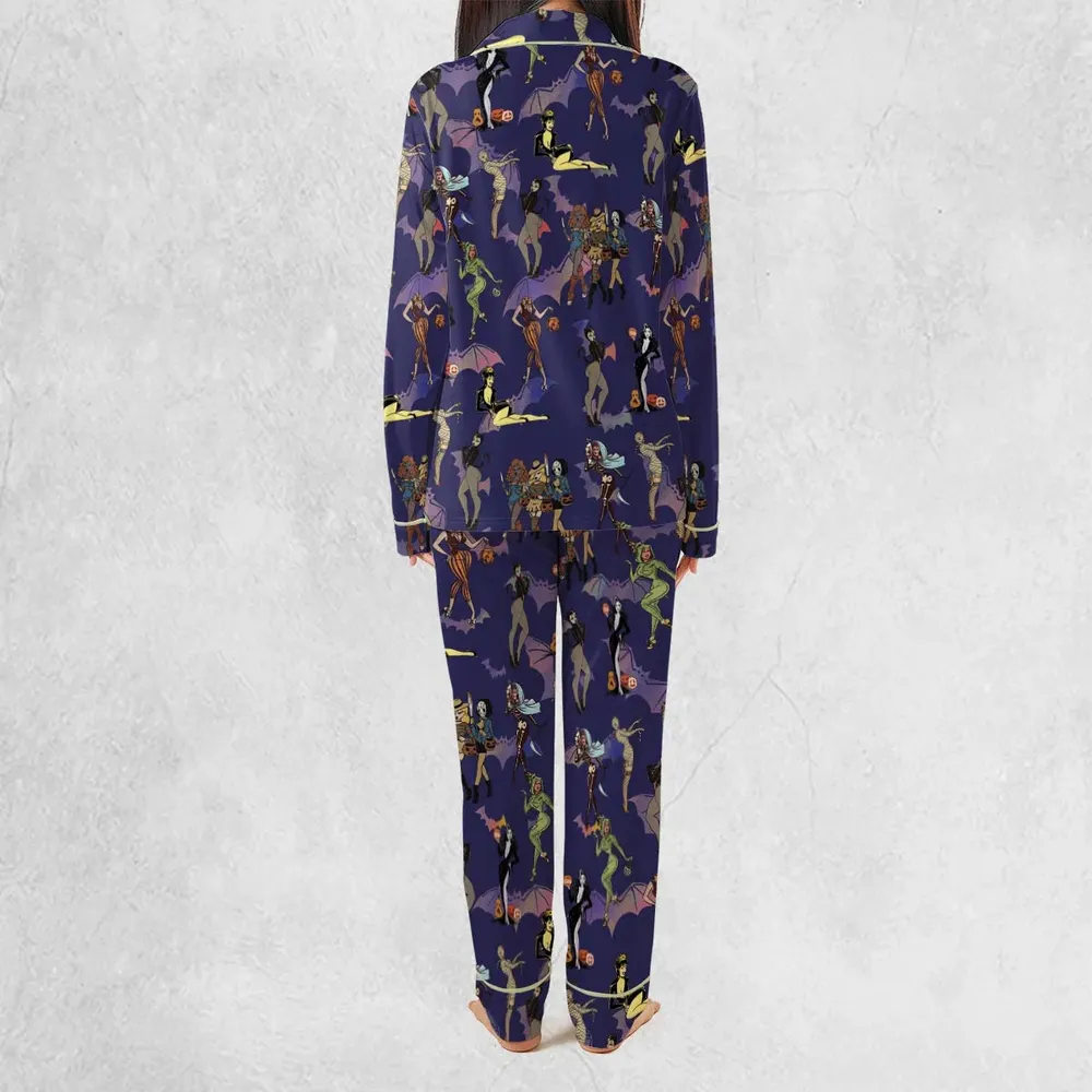 Horror Pin Up Girls Pajamas Set - 4