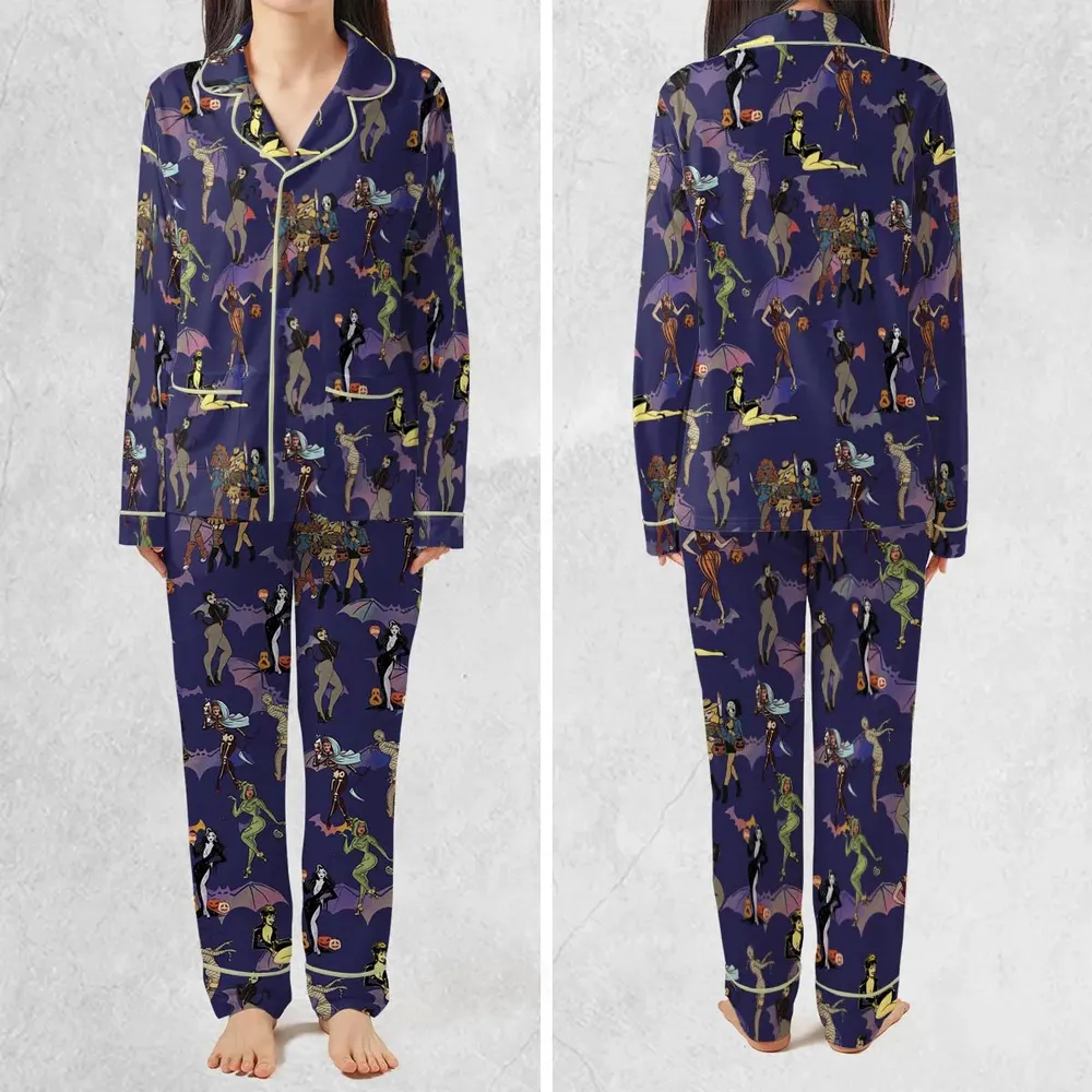 Horror Pin Up Girls Pajamas Set - 2