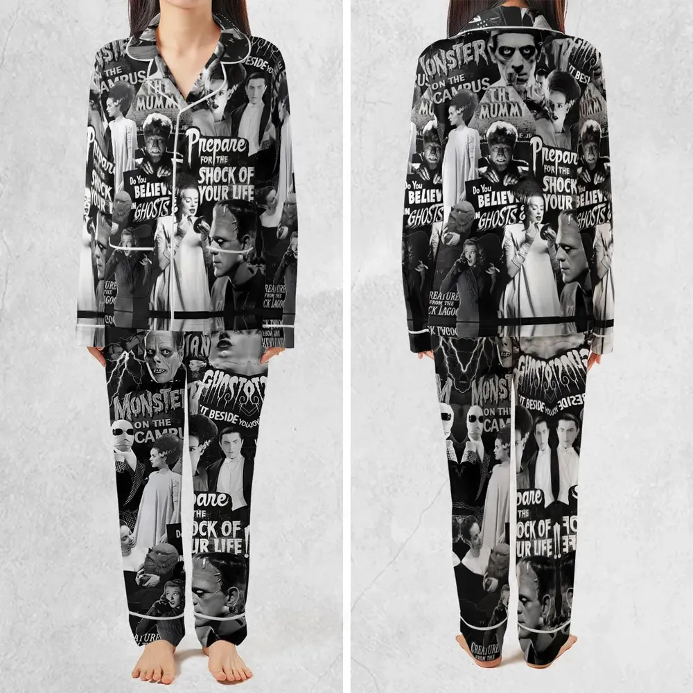 Universal Monsters Pattern Pajamas Set - 2