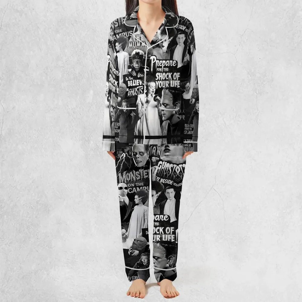 Universal Monsters Pattern Pajamas Set - 3