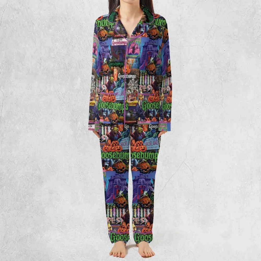 Goosebumps Pattern Pajamas Set - 3