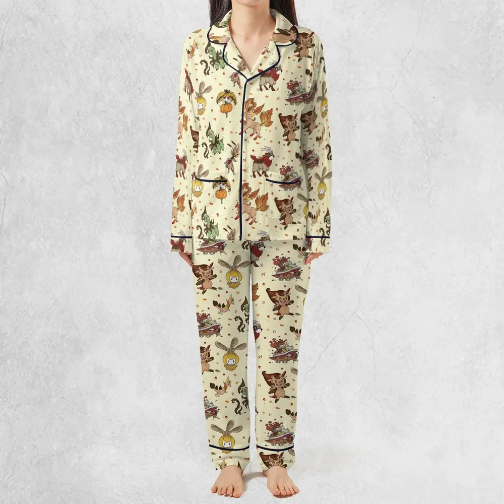 Autumn Vibes Pokemon Pattern Pajamas Set - 3