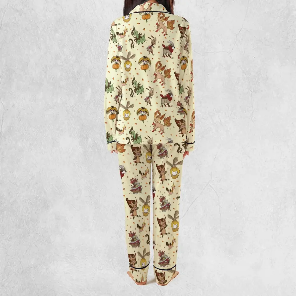 Autumn Vibes Pokemon Pattern Pajamas Set - 4