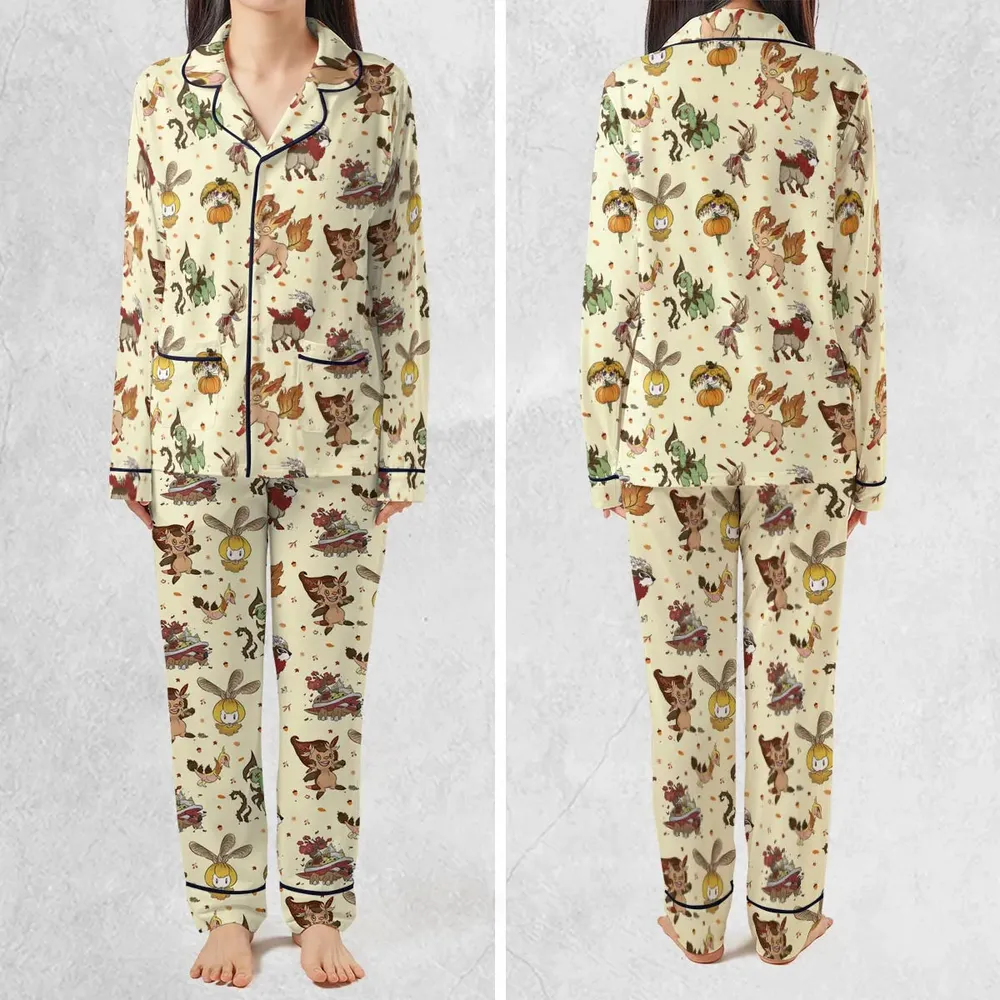 Autumn Vibes Pokemon Pattern Pajamas Set - 2