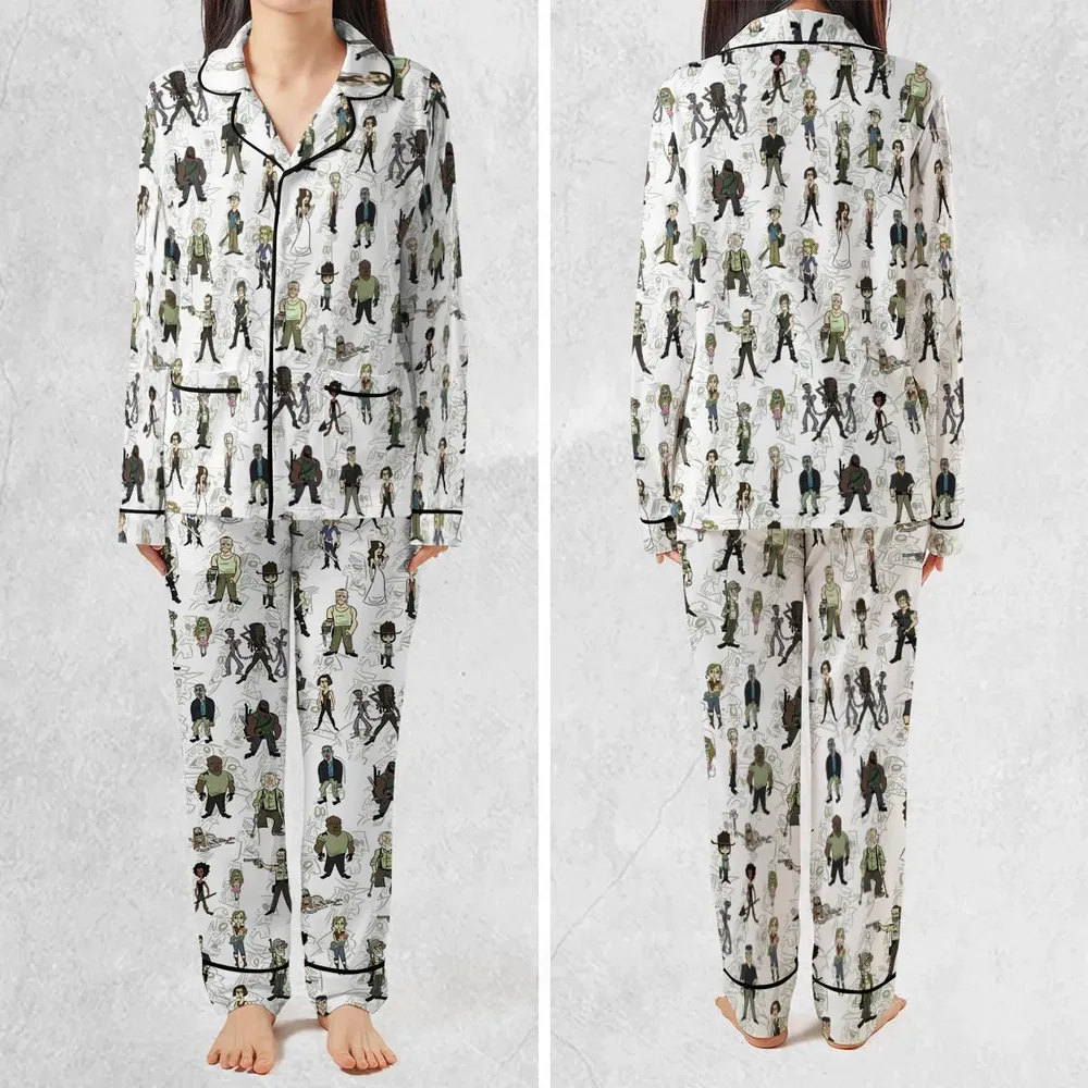 The Walking Dead Characters as Cartoons Pajamas Set - 2