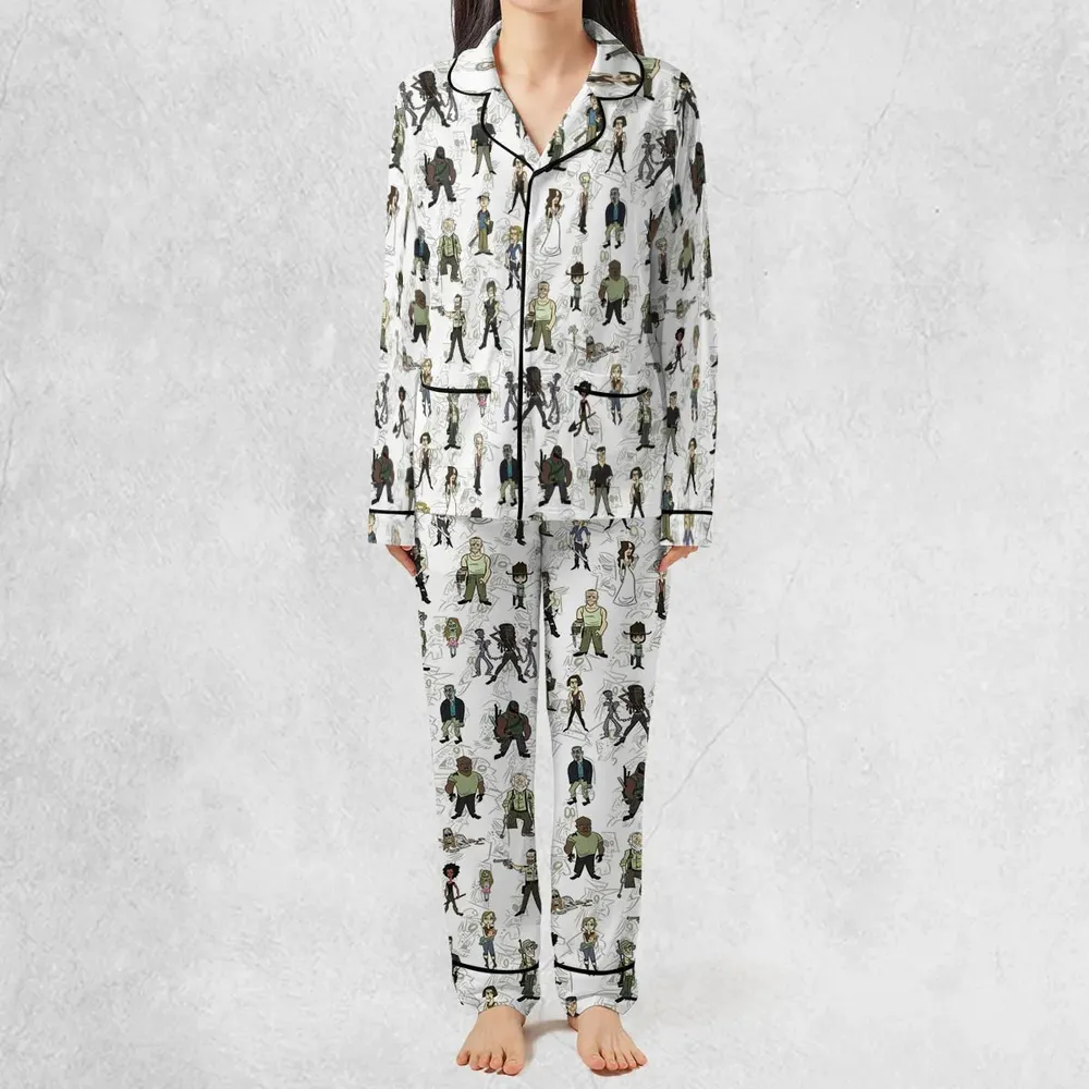 The Walking Dead Characters as Cartoons Pajamas Set - 3