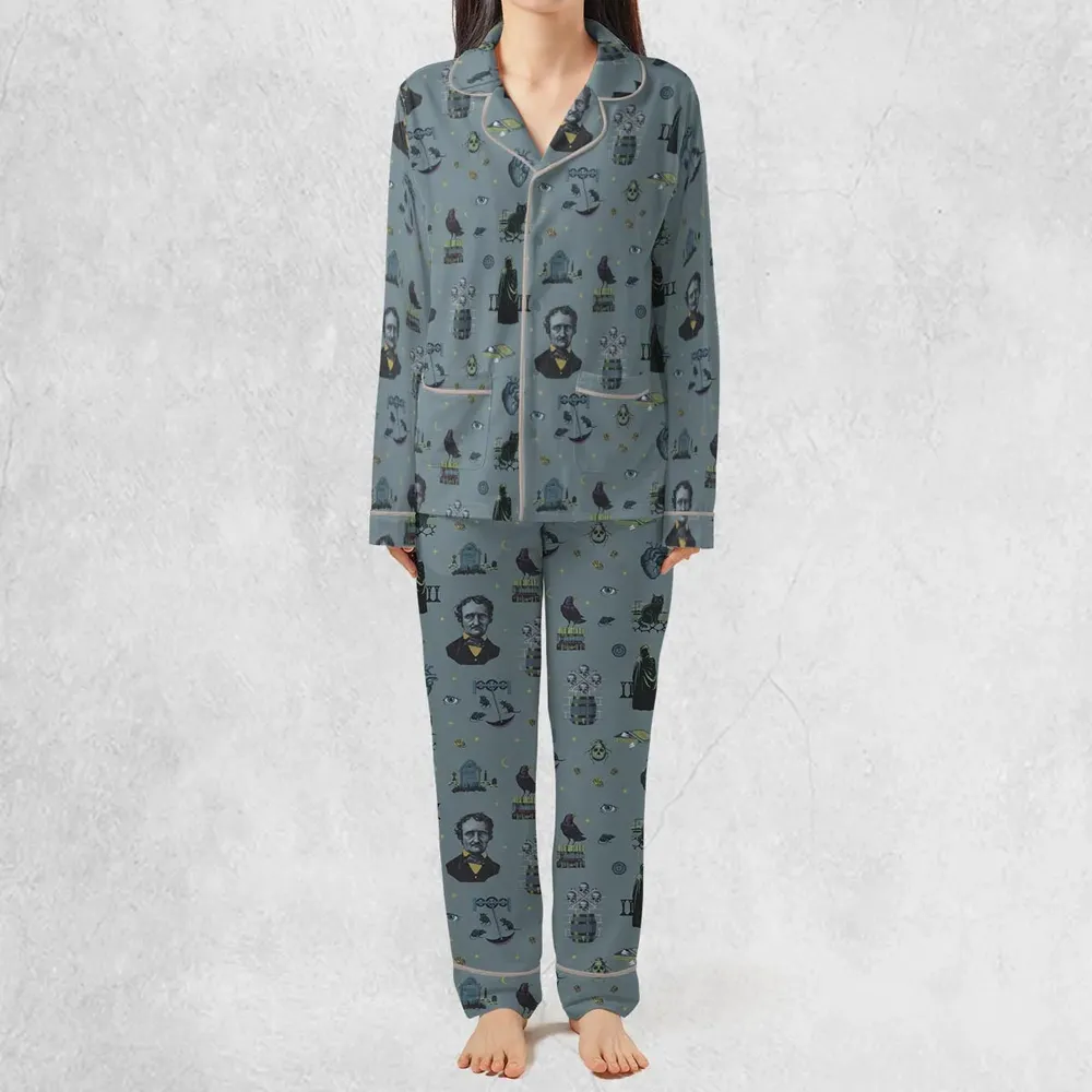 The Dark Themed Edgar Allan Poe Pajamas Set - 3