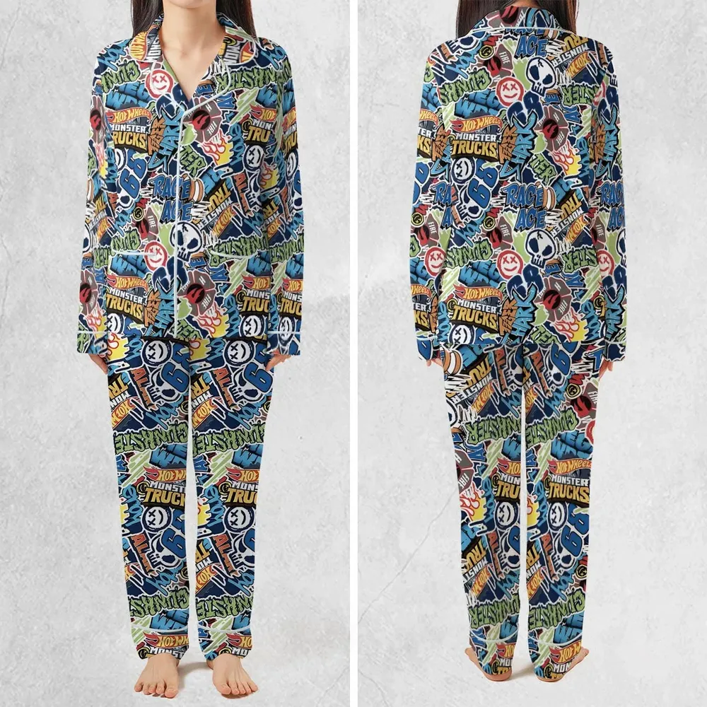 Hot Wheels Monster Trucks Logos Pajamas Set - 2