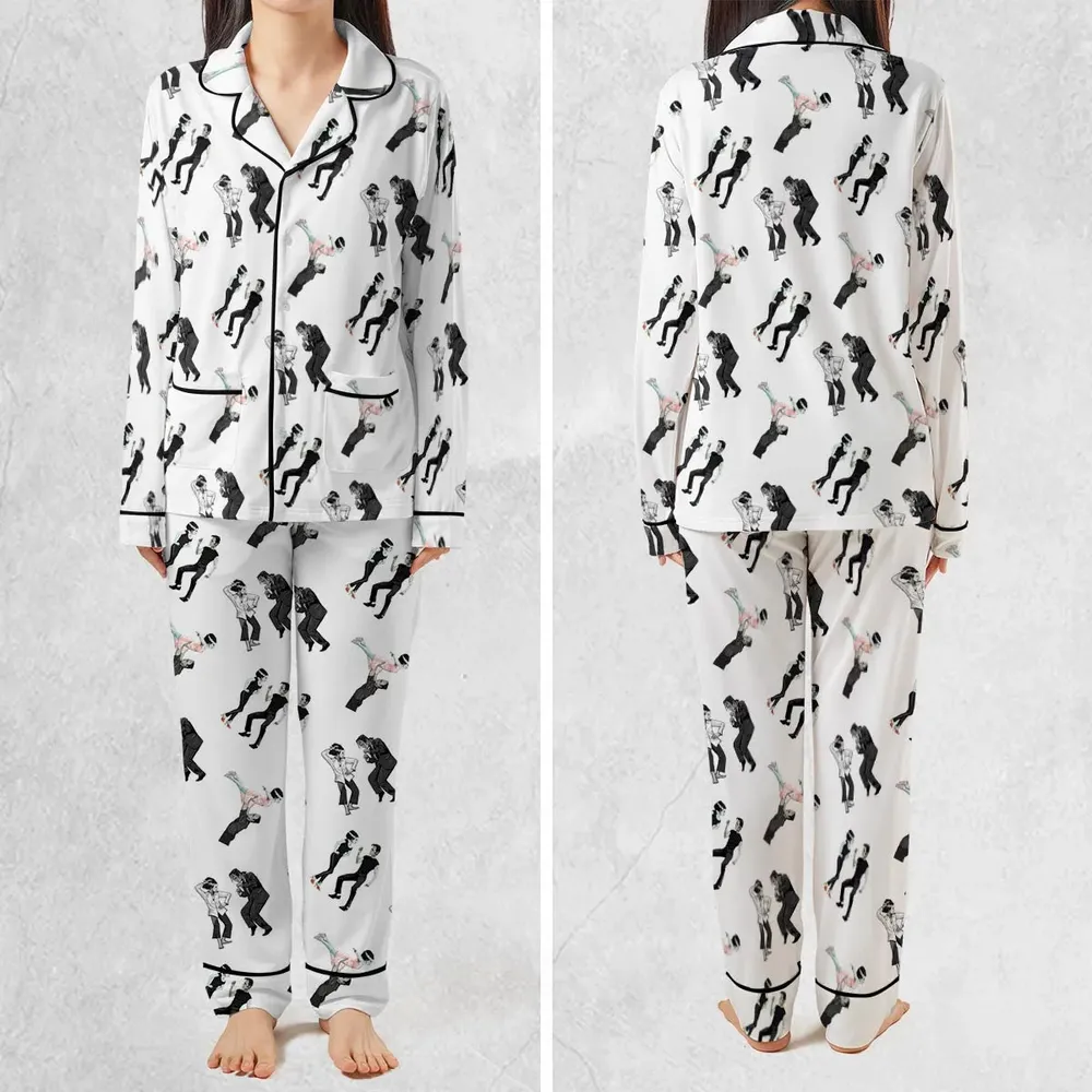 Frankenstein And Bride Movie Dance Scenes Pajamas Set - 2