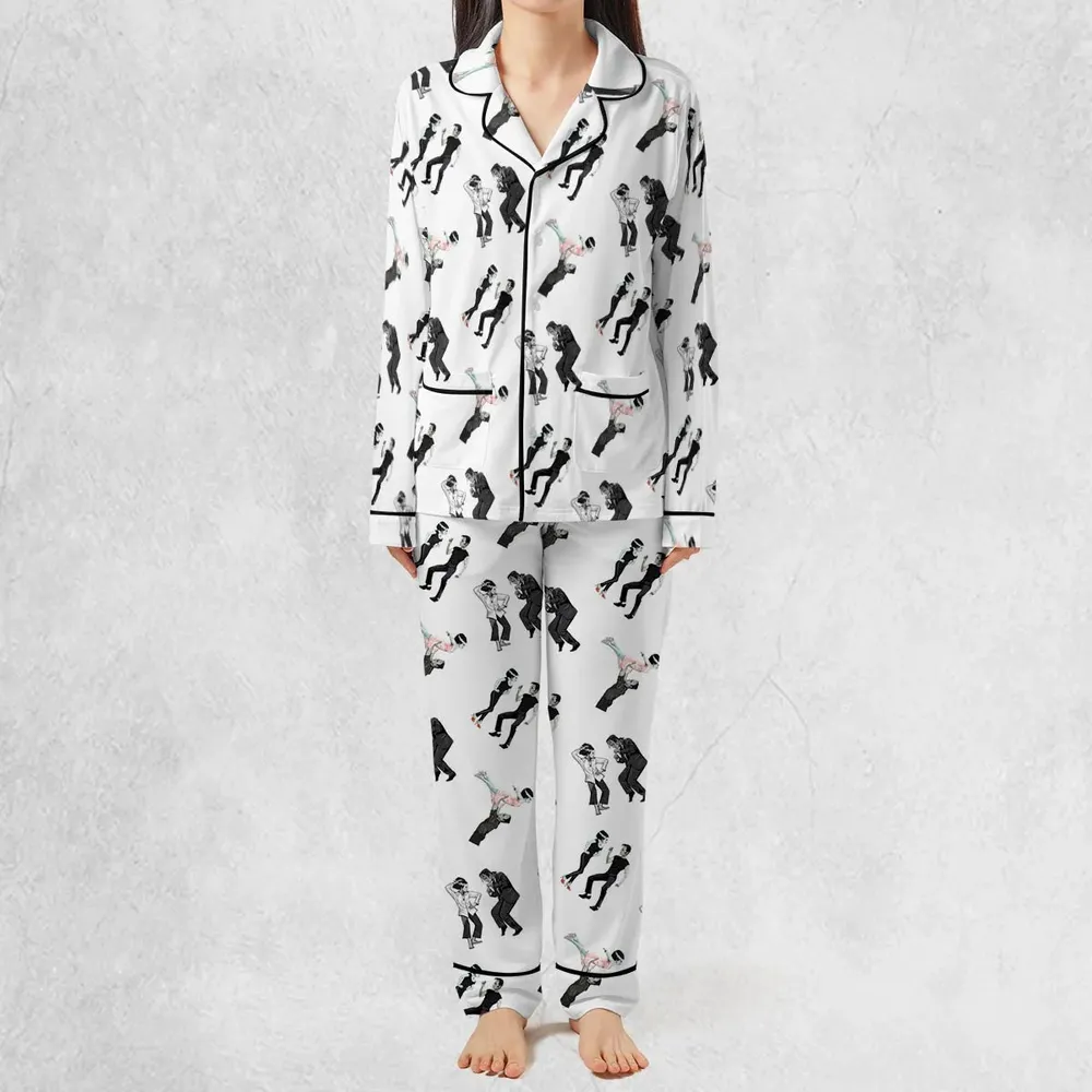 Frankenstein And Bride Movie Dance Scenes Pajamas Set - 3