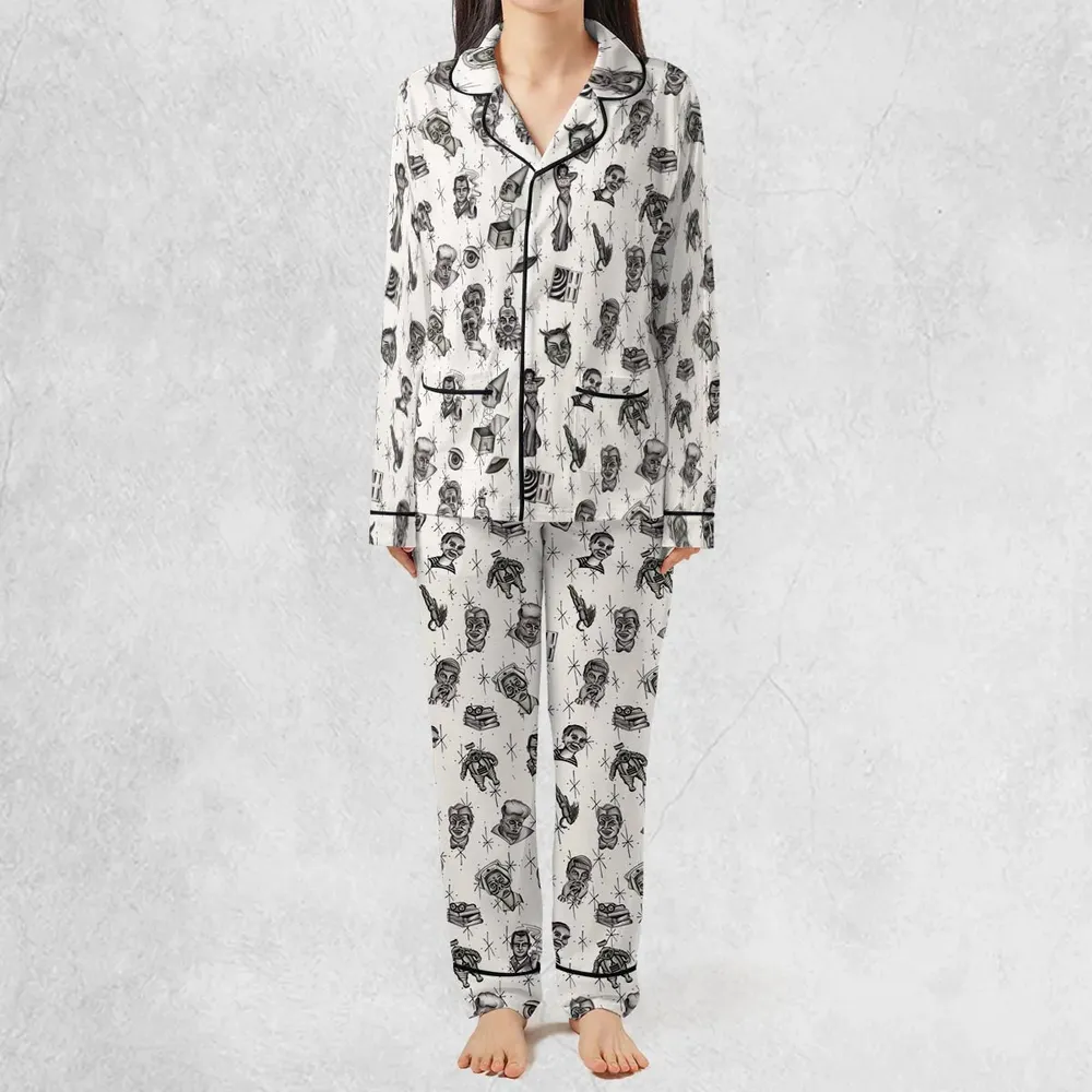 The Twilight Zone Characters Pattern Pajamas Set - 3