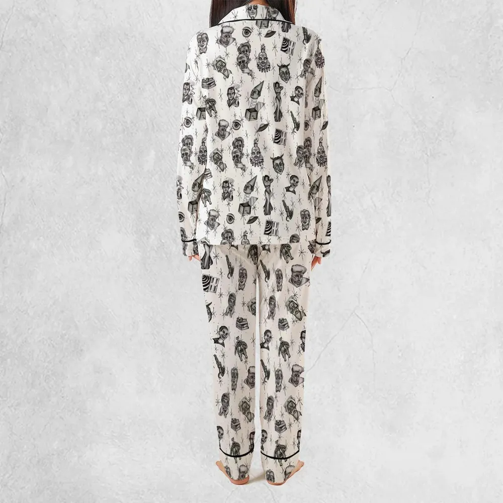 The Twilight Zone Characters Pattern Pajamas Set - 4