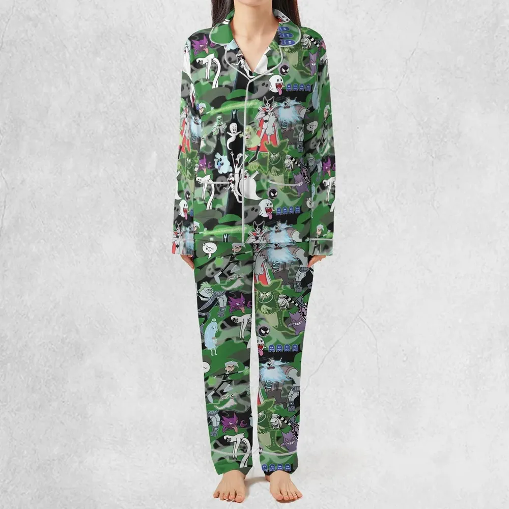 Ghost Cartoon Characters Pajamas Set - 3