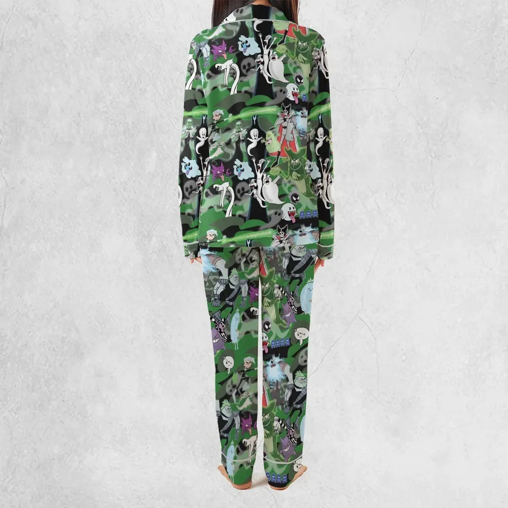 Ghost Cartoon Characters Pajamas Set - 4