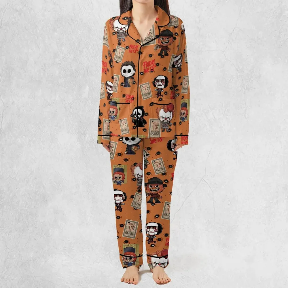 Chibi Horror Characters Pajamas Set - 3