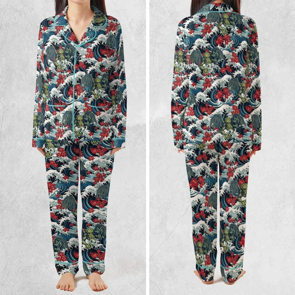 Great Waves Cthulhu Pajamas Set - 2
