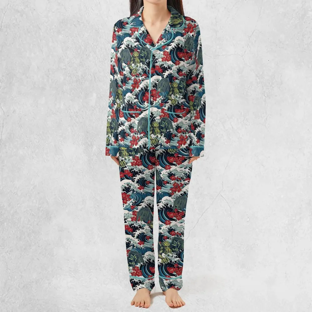 Great Waves Cthulhu Pajamas Set - 3
